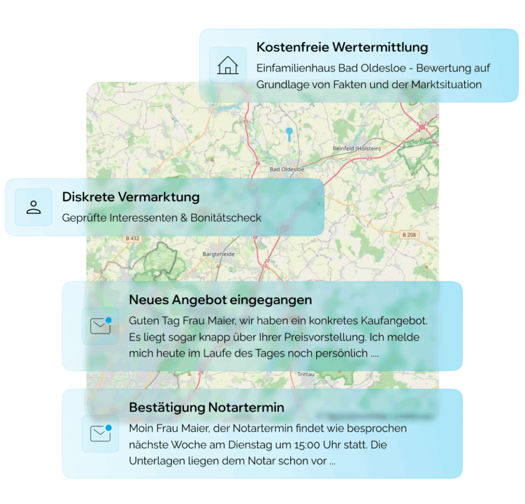Immobilienvermarktung im Raum von Lübeck bis Hamburg. Diskrete Verkaufsprozesse mit Bonitätsprüfung und konkreten Kaufangeboten für Eigentümer